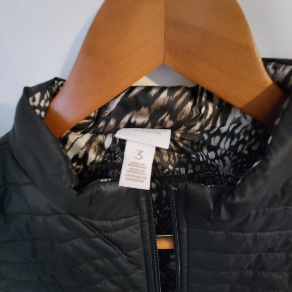 Women's Chico's Weekends 3 Black Puff Vest - Picture 2 of 3